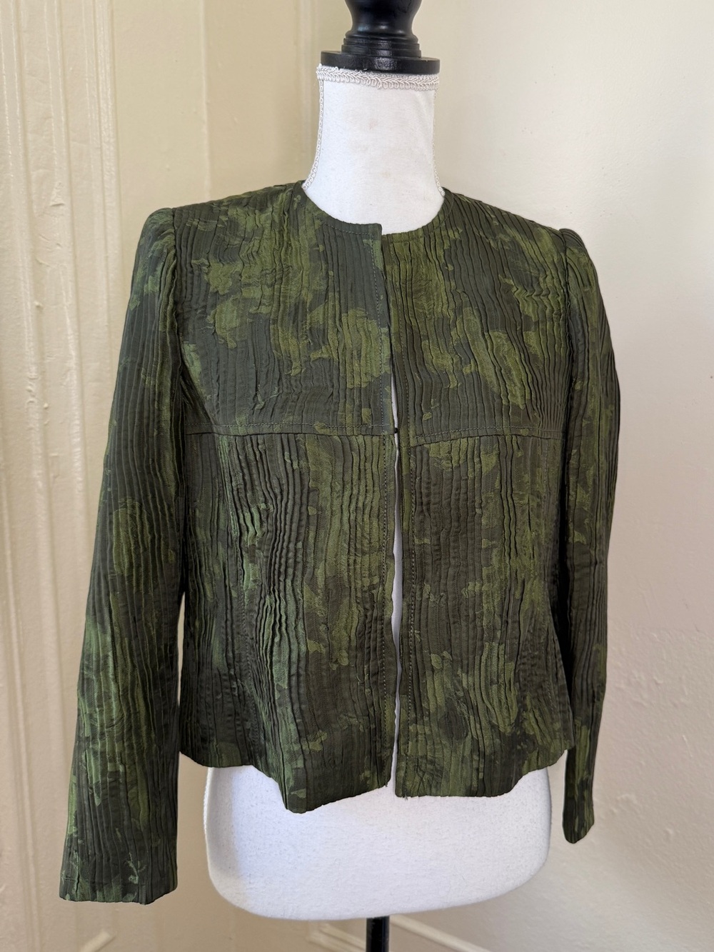 Vintage Haute Couture Forest Green Jacket Old Hollywood Style by Tosca